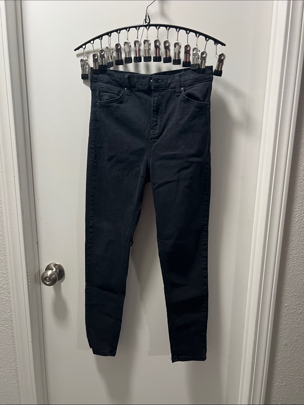 Topshop Black Skinny High-Rise Jeans